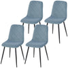 Dining Chairs Set of 4, Upholstered Dining Room Chairs with Steel Legs, Modern Kitchen Chair for Dining Room
