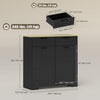 13 Gallon Tilt Out Garbage Cabinet, Kitchen Island with Trash Cabinet, 2 Drawers, Door Racks, Adjustable Shelves