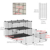 46 Panels Pet Playpen, DIY Small Animal Playpen, Indoor Portable Pet Fence for Guinea Pigs, Bunny, Rabbits, Hamsters, Hedgehogs