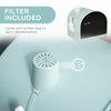 Cat Litter Box with Lid, Removable Tray, Scoop, Filter, Green