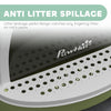 Cat Litter Box with Lid, Front Door Flap, Scoop, Handle, Easy Clean, for Small and Medium Cats, Green