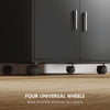 Microwave Cart with Wheels, Microwave Stand with Worktop, Open Shelves and Drawer, Storage Cabinet, Black