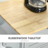 Modern Kitchen Island, Utility Kitchen Serving Cart with 2 Storage Drawers & Cabinets for Dining Room, Gray