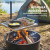 Swivel Campfire Grill, 360° Adjustable Heavy Duty Chrome-Plated Steel Campfire Cooking Grate, Silver