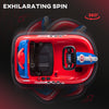 Kids Bumper Car, 6V 360° Rotation Electric Ride on Car, Twin Motors Battery Powered Toy with Music, Horn and Lights, Safety Belt, for Boys and Girls Aged 18-48 Months - Red
