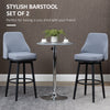 Extra Tall Bar Stools Set of 2, Modern 360° Swivel Barstools, Dining Room Chairs with Steel Legs Footrest