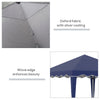 10' x 10' Pop Up Canopy Tent with Sand Bags, Instant Shelter with Adjustable Height and Carry Bag, Garden Outdoor Party Tent, Blue
