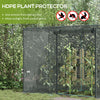 6.5 x 3.3ft Crop Cage, Garden Plant Protector with Single Zippered Door, Storage Bag and Ground Stakes, Black