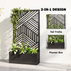 Metal Planter Box with Trellis, 44.5