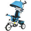 Qaba 6 in 1 Toddler Tricycle Stroller with Basket, Canopy, 5-point Safety Harness, for 12-60 Months