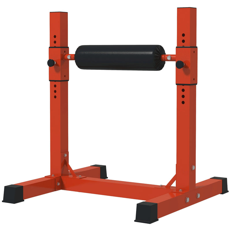 Soozier Bulgarian Split Squat Stand, 12-Level Adjustable Single Leg Squat Stand for Lower Body Strength Training, Yellow