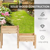 Freestanding Wooden Plant Stand, 3 Tier Raised Garden Bed for Vegetables, Herb and Flowers, Natural
