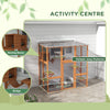 Outdoor Cat Enclosure Window Box with Weatherproof Roof, Bridge, Resting Box, Platforms, for 2 Kittens, Orange