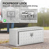 Heavy Duty Aluminum Truck Bed Tool Box, 36 Inch Wavy Plate Tool Box Chest, Waterproof Storage Toolbox Chest Organizer