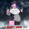 5.7FT Life Size Halloween Decoration, Animated Clown with Sound Activated, Light Up Eyes, Motion, Laugh