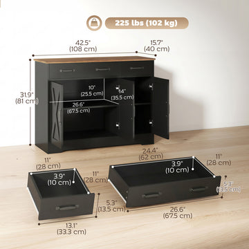 Sideboard Buffet Cabinet, 43
