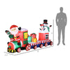6ft Christmas Inflatable Santa Claus Driving A Truck with LED Lights, Blow-Up Outdoor LED Yard Display for Lawn, Garden, Party