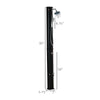 7ft Outdoor Solar Heated Shower with 360 Rotating Shower Head, Foot Shower Faucet, Temperature and Pressure Adjustable