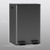 Dual Garbage Bin, Soft-Close Trash Can with Foot Pedal, 2 x 28 Liter Garbage Can with Removable Inner Buckets, Black