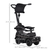Mercedes-Benz G350 Licensed Push Car, 3-in-1 Toddler Sliding Car with Horn, Steering, Foot Rest, Seat Storage, Black