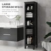 Tall Bathroom Cabinet, Freestanding Storage Organizer with Adjustable Shelves and Cupboards, 15