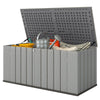 Outdoor Storage Box Large Capacity Deck Box with Lockable Lid Gas Struts for Patio Garden 125.5 gal Grey