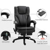Office Chair High Back 6-Point Vibration Massage Reclining 360° Swivel Height Adjustable with Retractable Footrest