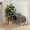 Extra Large Stainless Steel Cat Litter Box w/ High Sided, Removable Lid, Scoop, Odor Free, Non-Sticky, Dark Grey