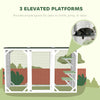 Catio Outdoor Cat Enclosure with Waterproof Roof, Multi-Level Platforms, Lock, White