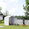 Galvanized Steel Dog Kennel Outdoor with Waterproof & UV-Resistant Cover for Large Dogs, 13.1' x 7.5' x 7.5'