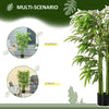Set of 2 4.5FT Artificial Bamboo Tree Faux Decorative Plant in Nursery Pot for Indoor Outdoor Décor