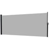 13' x 6' Retractable Side Awning, Outdoor Privacy Screen for Garden, Hot Tub, Balcony, Terrace, Pool, Light Grey