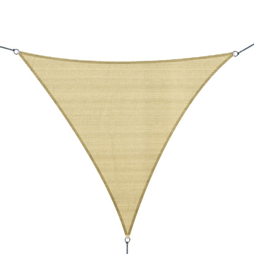 Triangle 10' x 10' x 10' Outdoor Sun Shade Sail, Garden Cover UV Block Fabric Canopy for Patio, Deck, Sand