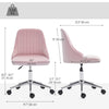 Vanity Chair for Makeup, Velvet Comfy Office Chair with Adjustable Height, Swivel Wheels for Bedroom, Living Room, Grey