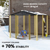 8' x 7' Outdoor Storage Shed, Galvanized Steel Metal Garden Shed with Lockable Doors, Floor Frame, Vents, Lock and Gloves for Backyard, Lawn, Patio