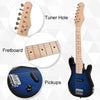30 Inch Kids Electric Guitar 3/4 Size Beginner Starter Kit w/ 5W Amplifier, Strap, Strings, Picks, Carrying Case Blue/Black