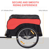 Bike Cargo Trailer Bicycle Luggage Carrier Cart with Cover Black Red
