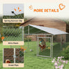 19.7' x 7.5' x 4.9' Outdoor Dog Kennel Dog Run with Waterproof, UV Resistant Cover for Medium Large Sized Dogs