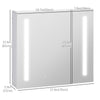LED Medicine Cabinet with Mirror and Lights, 27.5