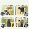 68-inch Multi-Level Cat Scratching Tree Kitty Activity Center Post Tower Condo Pet Furniture w/ Toy Beige