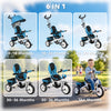 Qaba 6 in 1 Toddler Tricycle Stroller with Basket, Canopy, 5-point Safety Harness, for 12-60 Months