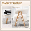 Sherpa Fleece Accent Chair, Upholstered Armchair with Solid Wood Legs and Steel Frame for Living Room, Light Brown
