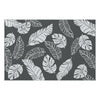 Reversible Outdoor RV Rug, Patio Floor Mat, 6' x 9' Plastic Rug for Backyard, Deck, Beach, Camping, Grey and White