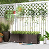 Plastic Raised Garden Bed, Outdoor Planter Box with Drainage Holes for Patio, Balcony, 47.2