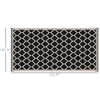 Reversible Outdoor RV Rug, 9' x 18' Patio Floor Mat, Plastic Straw Rug for Backyard, Deck, Picnic, Beach, Camping, Black and Beige