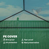 Greenhouse with Raised Garden Bed, Galvanized Metal Planter Box with PE Cover, Roll Up Door, 56