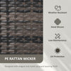2 Pieces Wicker Rocking Patio Chairs, Indoor Outdoor Rocking Chair Set with Cushions and Armrests for Porch, Grey