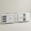 Bathroom Vanity Cabinet, Under Sink Storage Cabinet with Double Doors, Open and Adjustable Shelves, White