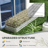 Galvanized Raised Garden Bed Steel Planter Box w/ Rods for Vegetables Flowers Herbs, 82