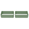 Set of 2 Raised Garden Bed, Steel Elevated Planter Box for Flowers, Herbs, Succulents, 39